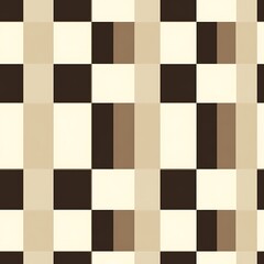 Minimalistic Symmetrical Checkerboard Pattern in Soft Neutral Tones