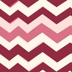 Soft Pink and Wine Red Chevron Pattern Seamless Fabric Design