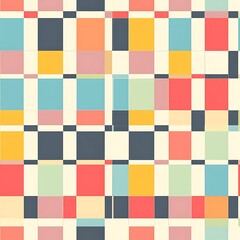 Playful Multicolor Checker Pattern in Vector Format for Designers