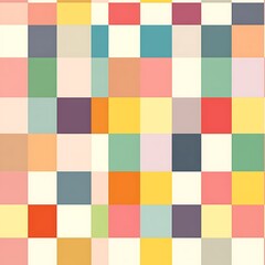 Playful Multicolor Checker Pattern in Vector Format for Design Use