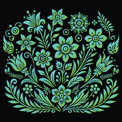 flower silhouette with elegant colors