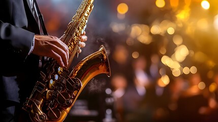 Saxophonist on Stage: A Night of Jazz