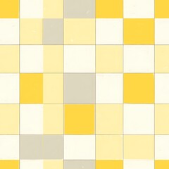 Symmetrical Checkerboard Design with Alternating Yellow and Gray Squares
