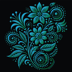 flower silhouette with elegant colors