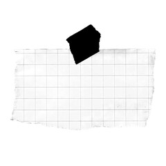 torn paper vintage note grid memo black and white	
