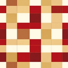 Symmetrical Checkerboard Pattern in Warm Earthy Tones