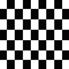 Black and White Symmetrical Seamless Chessboard Pattern Design