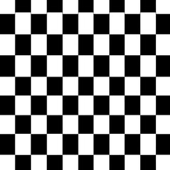 Seamless Symmetrical Black and White Chessboard Pattern Design