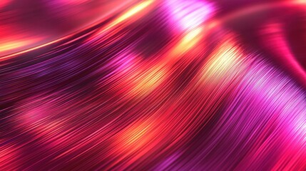 Abstract Crimson and Gold Waves: A Digital Art Piece