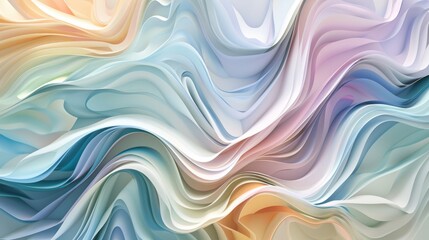 Fototapeta premium Mesmerizing Fluid Waves of Vibrant Chromatic Gradients - Abstract Digital Art Composition