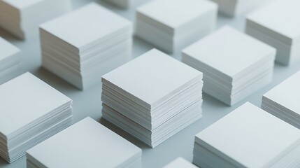 Obraz premium Blank business card mockup on white textured background 3d illustration 3d rendering card template