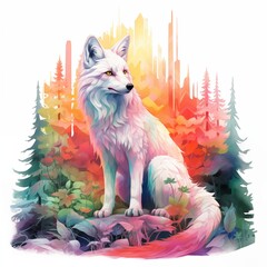 Colorful fox