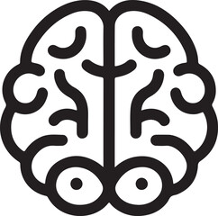 A striking silhouette illustration of a human brain showcasing intricate details