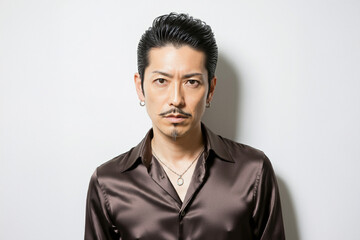 Fototapeta premium ダンディなヒゲの日本人中年男性