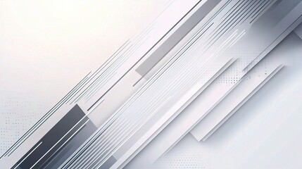 Obraz premium Abstract Geometric Lines: A minimalist design featuring a collection of sleek, intersecting lines in shades of gray, evoking a sense of speed, dynamism, and technological advancement.