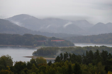 Foggy morning on Lake Solina