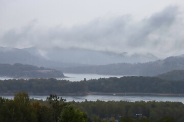 Foggy morning on Lake Solina