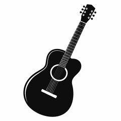 Obraz premium acoustic guitar isolated on white