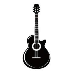 Obraz premium acoustic guitar isolated on white