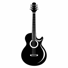 Naklejka premium acoustic guitar isolated on white