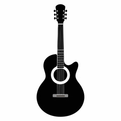 Obraz premium acoustic guitar isolated on white