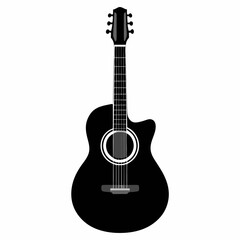 Obraz premium acoustic guitar isolated on white