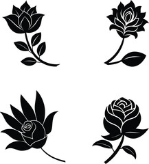 Flower Silhouette Illustration.