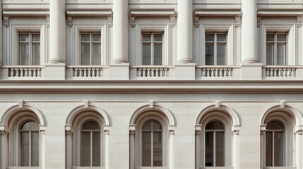 Fototapeta premium Federal Reserve building facade showcasing the iconic architecture and symbolic representation of economic stability and monetary policy in the United States.