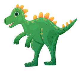 Cute trex dinosaur with noise texture isolated on transparent background © Yulia Zelinskaya