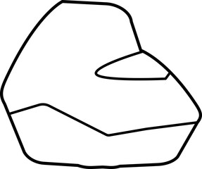 Isolated Rock stones outline.
Transparent background.