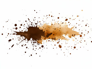 Brown Ink Splatter Abstract Background
