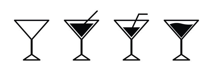 Wine glass vector icon illustration.