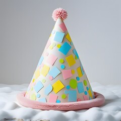 Birthday Party Hat Isolated on White Background Generative AI