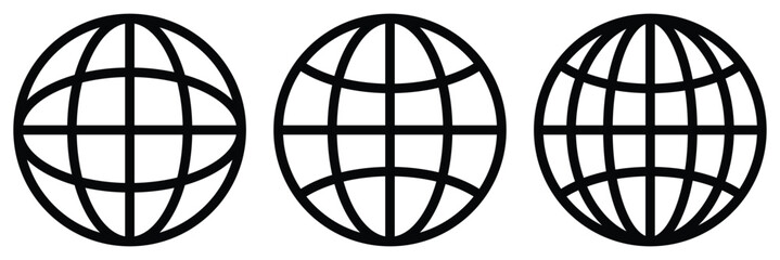 Globe Icon vector illustration, Go to web symbol icon, Web icon, website, homepage icon set, earth clip art, globe symbol isolated white background.