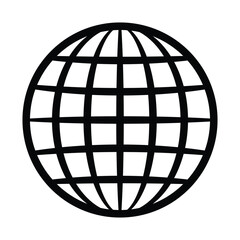 Globe icon. Web icon. Earth globe icon.