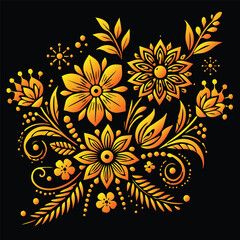 flower silhouette with elegant colors