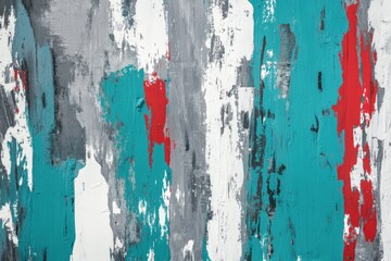 A creative painting featuring the colors of the American flag