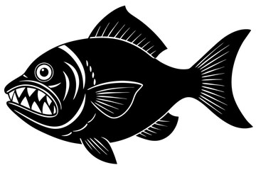  Fish icon vector isolated on white black background. food illustration sign collection.