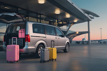 Airport Pickup: Luggage Ready for a Journey