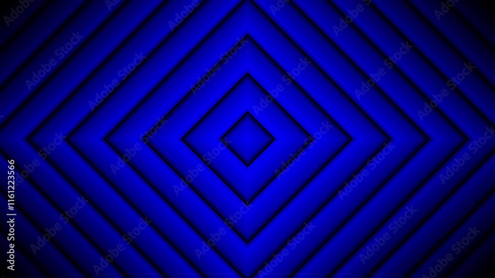 Wall mural blue square line animation pattern background