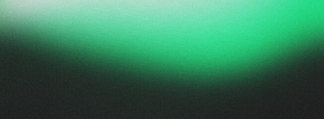 Light green illuminated spots on black, grainy color gradient background, noise texture effect, copy space