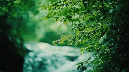 Serene Forest Stream: A Tranquil Escape into Nature's Embrace