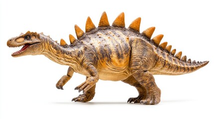 Obraz premium A detailed model of a dinosaur, showcasing its features and textures.
