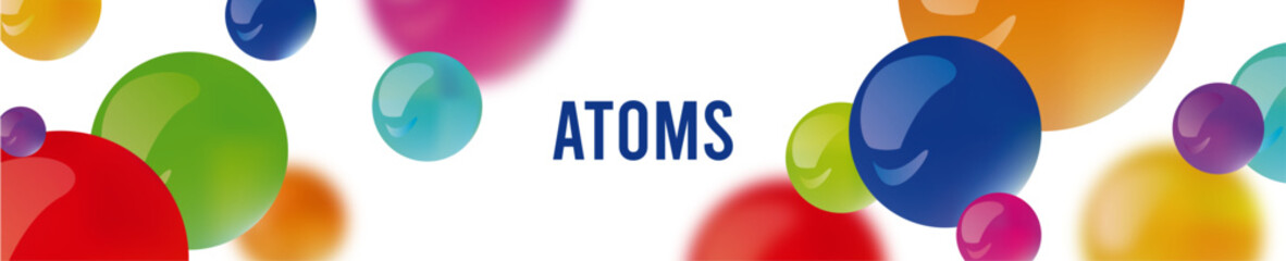 A vibrant abstract wallpaper banner featuring colorful, glossy 3D spheres of varying sizes