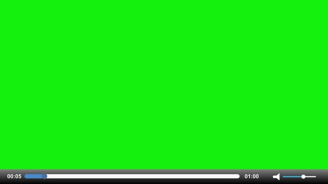 Video Player Interface with Progress Bar and Controls