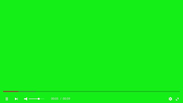 Video Player Interface with Progress Bar and Controls