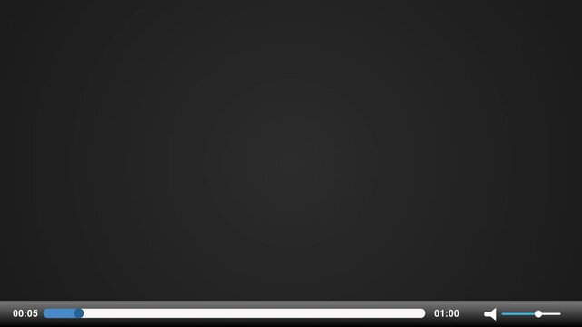Video Player Interface with Progress Bar and Controls