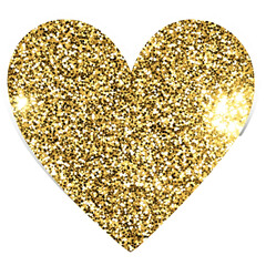 Golden Glitter Heart: A Sparkling Symbol of Love and Affection