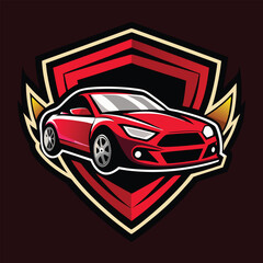 Modern Car Logo Design Concept Vector Illustration