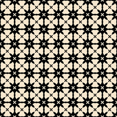 Black and champagne floral seamless pattern